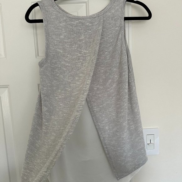 DESIGN LAB Grey Knit Open Back Tank - Picture 3 of 4
